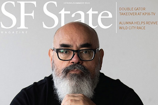 Victor De La Rosa on the cover of SF State Magazine