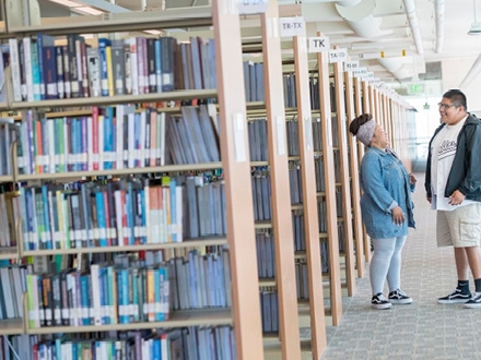 Shelves of books