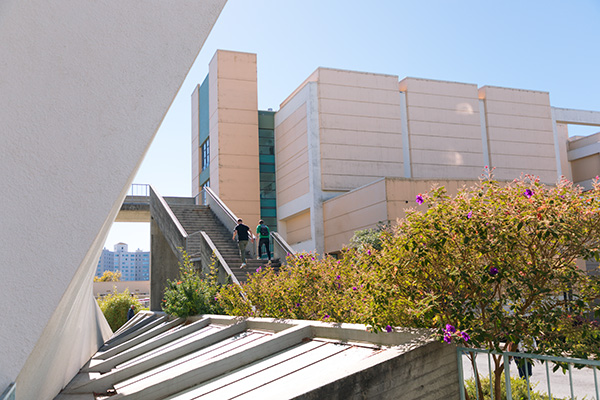 SFSU Fine Arts building from a distance
