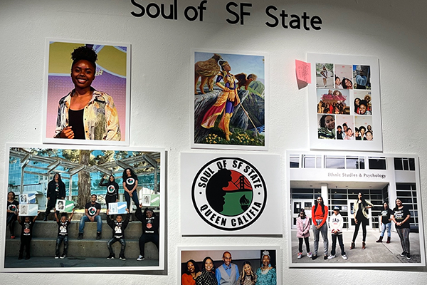 The Black Wall of Fame exhibit at SF State