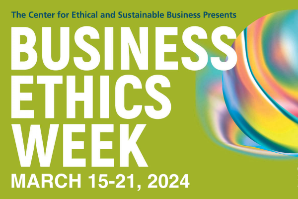 flyer of Business Ethics Week on March 15 - 21, 2024
