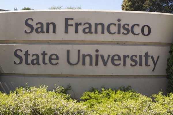 A sign saying San Francisco State University