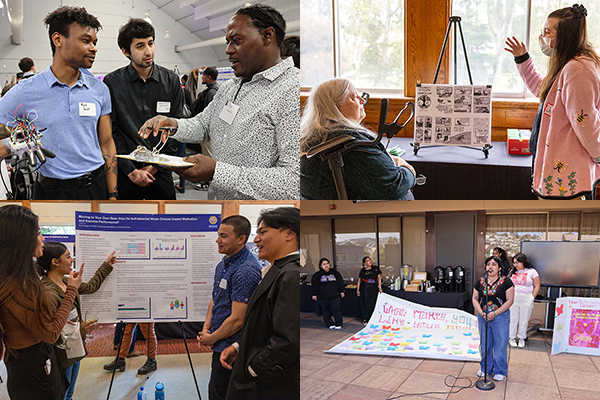 Showcases of students presenting research projects
