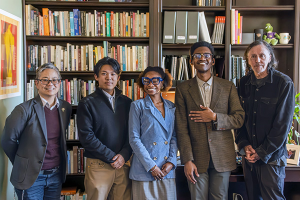Labor studies students with Provost Amy Sueyoshi