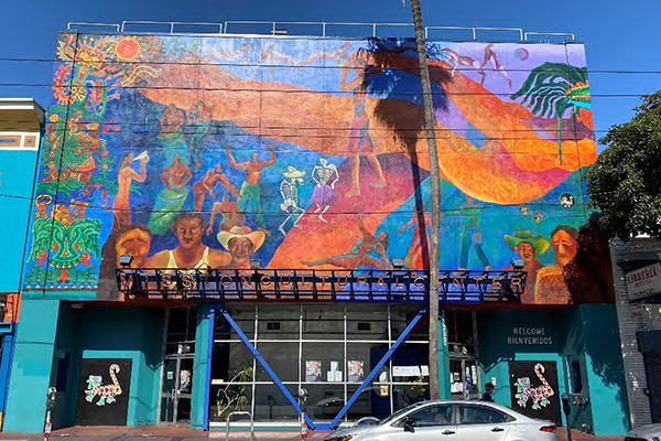 colorful mural in the San Francisco Mission District