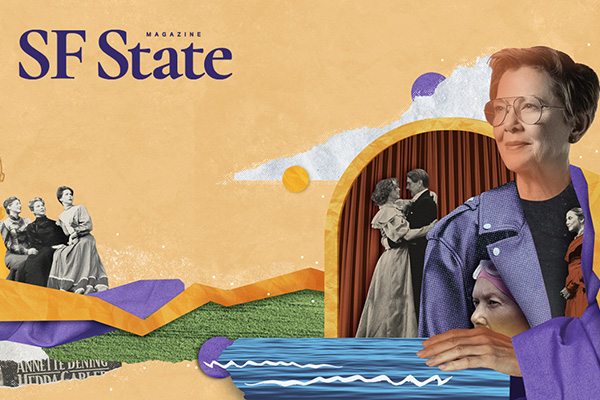 SF State Magazine Fall Winter Cover celebrating 125 years featuring Annete Bening