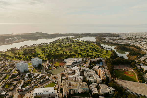 Aerial photo of SFSU campus