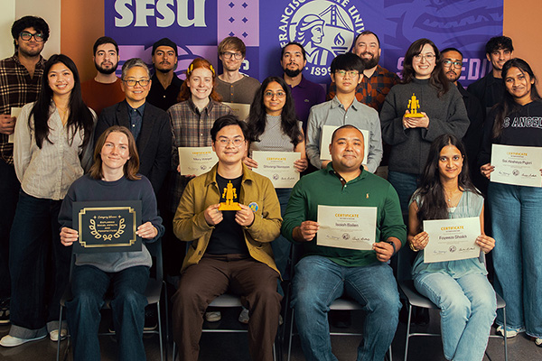 Student award winners  from AI showcase