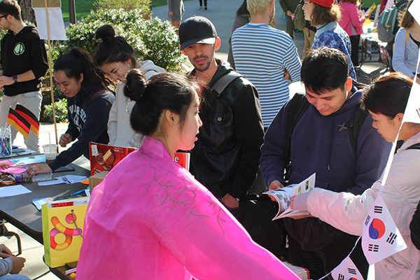 Students tabling at the SFSU Study Abroad Fair