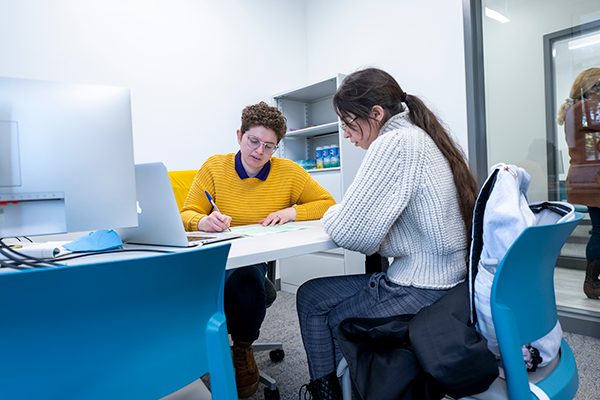 Student advising session